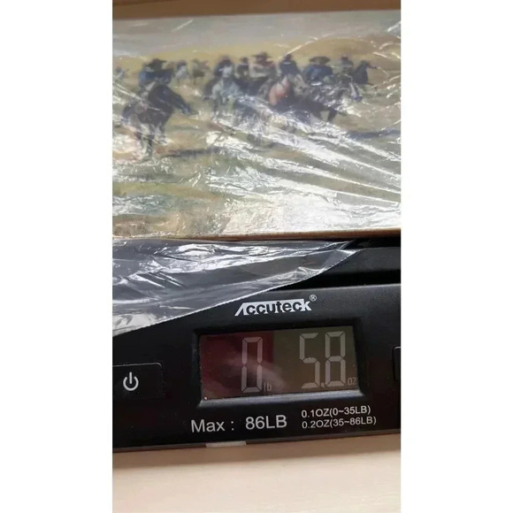 Vintage Range Riders Wild West 1901 Display Painting 7in x 9in Man Cave - Picture 9 of 10